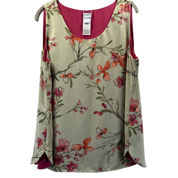 Chicos Women's Reversible Tank Top
Large Floral & Solid Pink Pullover
Sleeveless - Picture 1 of 7
